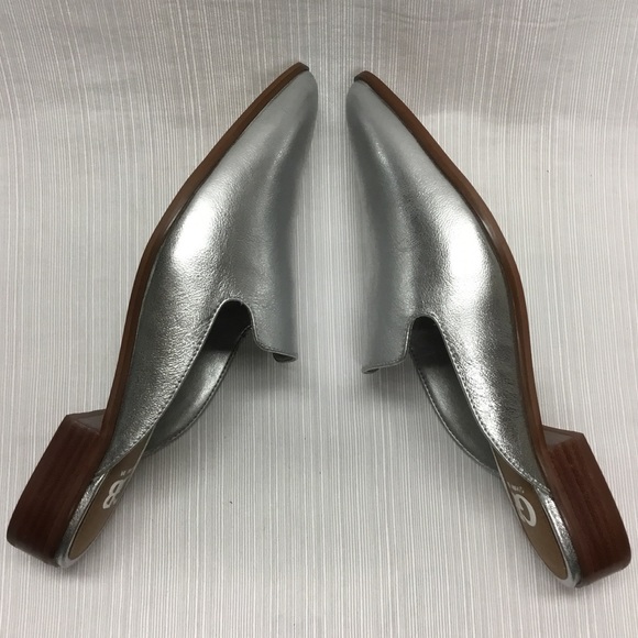 Gianni Bini New Slide On Silver Shoes - Picture 7 of 8